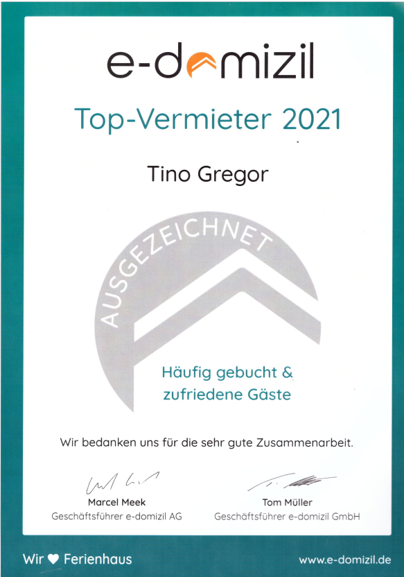 e-domizil Top-Vermieter 2021